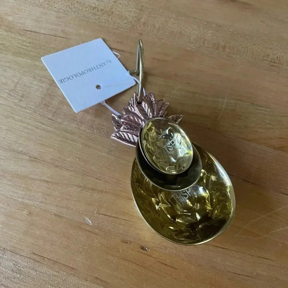 NWT Anthropologie Brass Pineapple Measuring Spoons - Picture 12 of 14